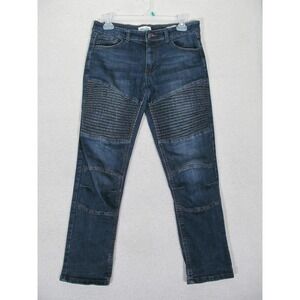 Ring‎ of Fire Boys' Moto Jeans Youth Size 16 Streetwear Slim Fit, Ribbed Thighs